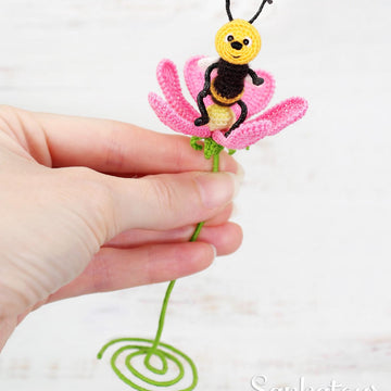 Micro Bee with flower