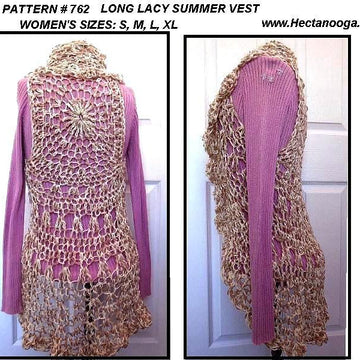762 Long Lacy Summer Vest