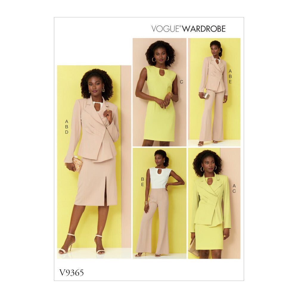 Vogue Misses' Jacket, Top, Dress, Skirt and Pants V9365 - Sewing Pattern