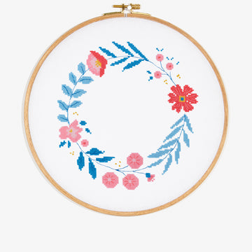 Amelie Floral  in DMC - PAT0229 -  Downloadable PDF