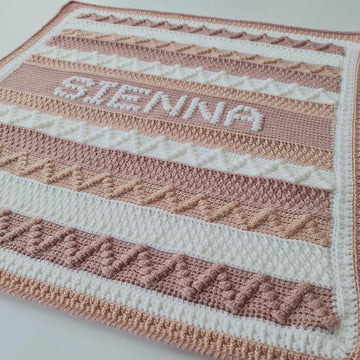 Personalised Baby Name Bobble Blanket
