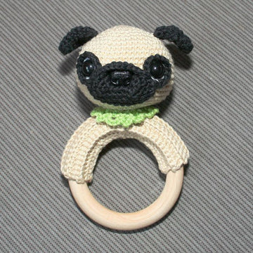 Pug Rattle Ring