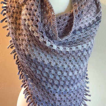 Crochet Spiked Triangle Shawl