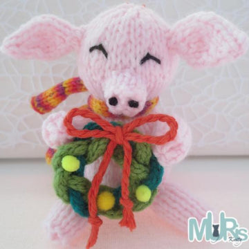 Perky Holiday Pig Ornament
