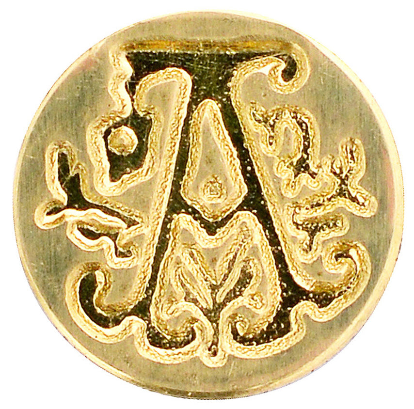 Manuscript Pen Manuscript Long Handle Personal Initial Seal W/Wax - Letter A