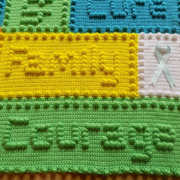 Cancer Support Motif Lap Blanket