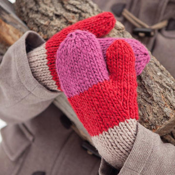 Colorblock Mittens