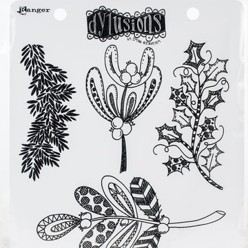 Ranger Dyan Reaveley's Dylusions Cling Stamp Collections 8.5"X7" - Kiss Me Under The Mistletoe