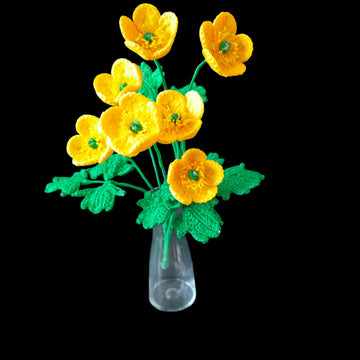 Crochet Buttercup flowers