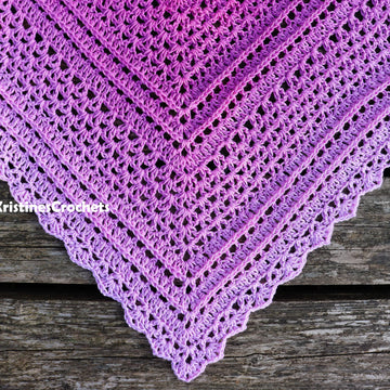 Hibiscus Sorbet Triangle Shawl