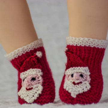 Santa Face Baby Booties