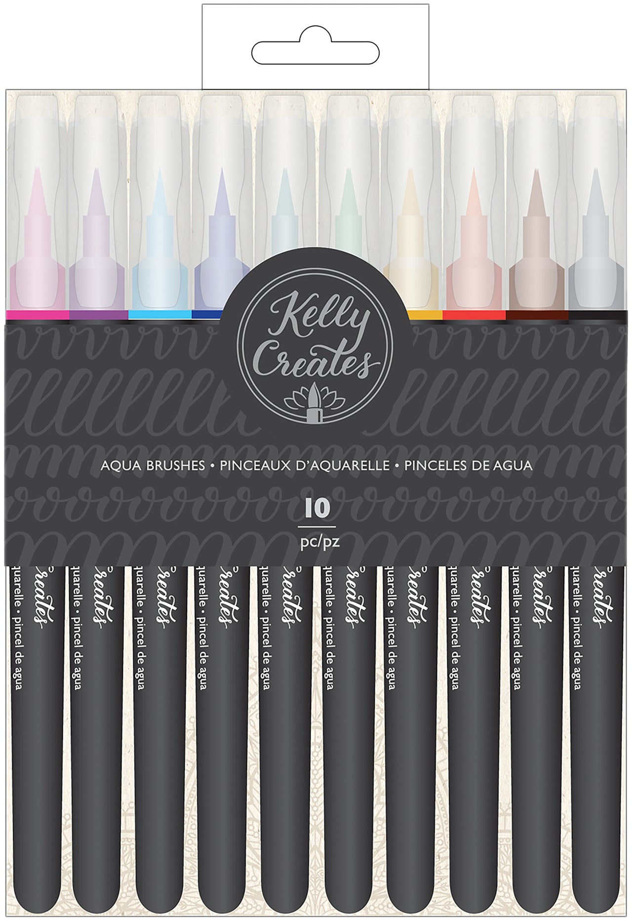 American Crafts Kelly Creates Aqua Brushes 10/Pkg - 304482