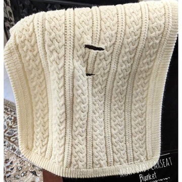 Aran Baby Car Seat Blanket