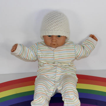 Baby Aran Swirl Beanie Hat Circular