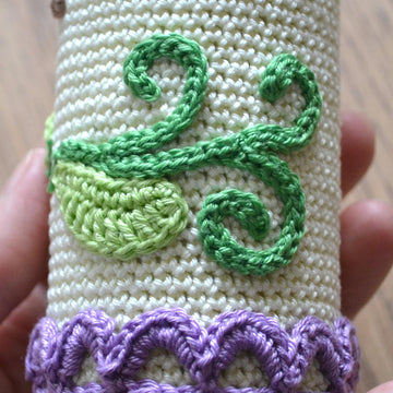 Crochet candle. Easter decorated candle. Candle ornament. Traditional cross. Holiday decor. Easter project