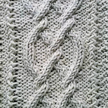 Aran Style Dishcloth Pretzel Twist