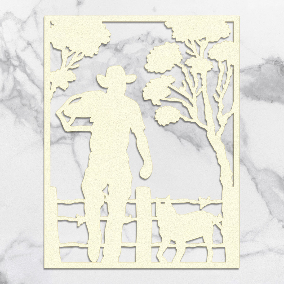 Artdeco Creations Sunburnt Country Laser Cut Coasterboard Silhouette - Best Friend 4.25"X5.5"