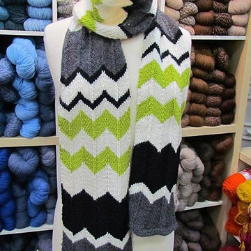 Charlie Chevron Striped Scarf