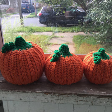 Stuffed Pumpkin Trio