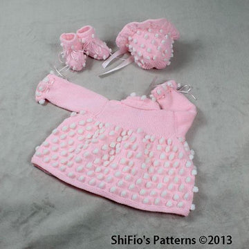 Knitting pattern baby jacket , hat, trousers & booties #54