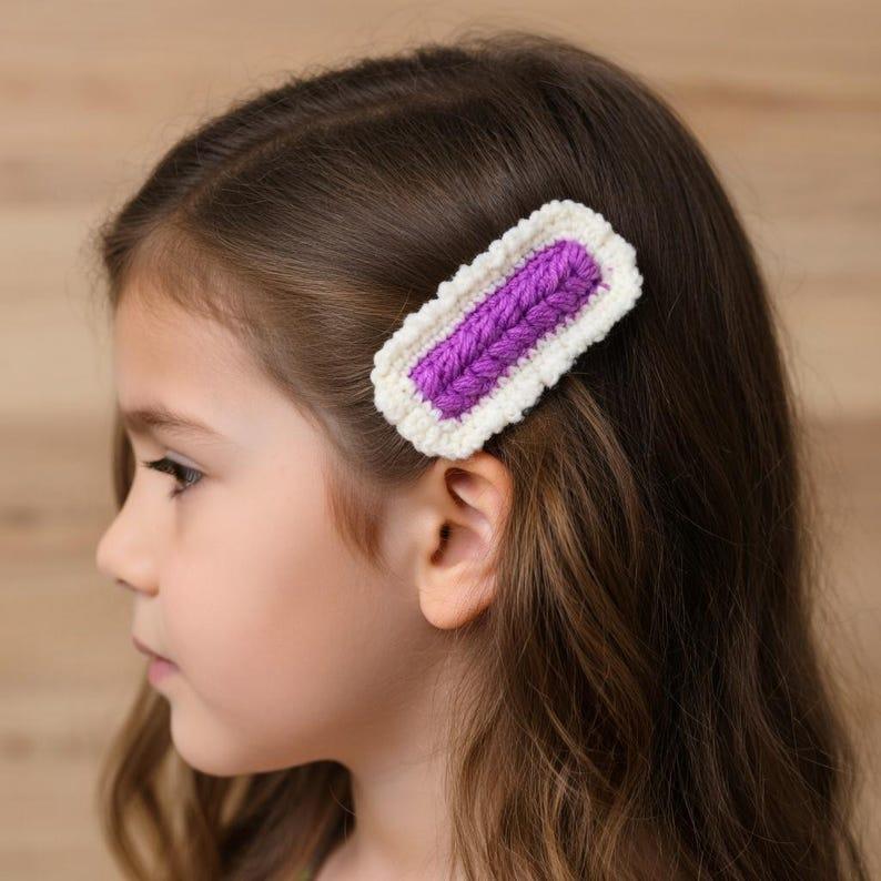 Crochet Flower Hair Clip Pattern PDF, Baby Girl Hair Clip, Easy Crochet Hair Accessory, Beginner Tutorial, Video Tutorial