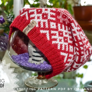 Latvian jacquard hat for men