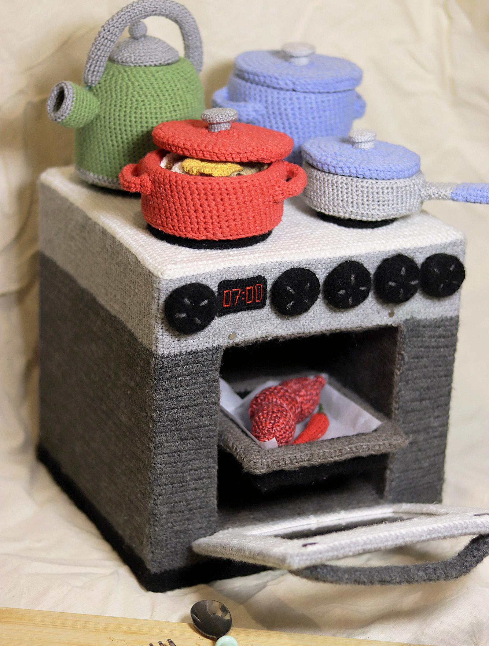 Crochet Stove and Kitchen Set | Play Kitchen Pattern
