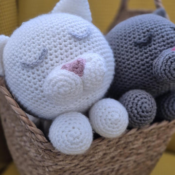 Sleeping Cat Crochet Amigurumi Plush Doll