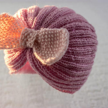 Baby Girl Retro Hat Cloche Style With Bow