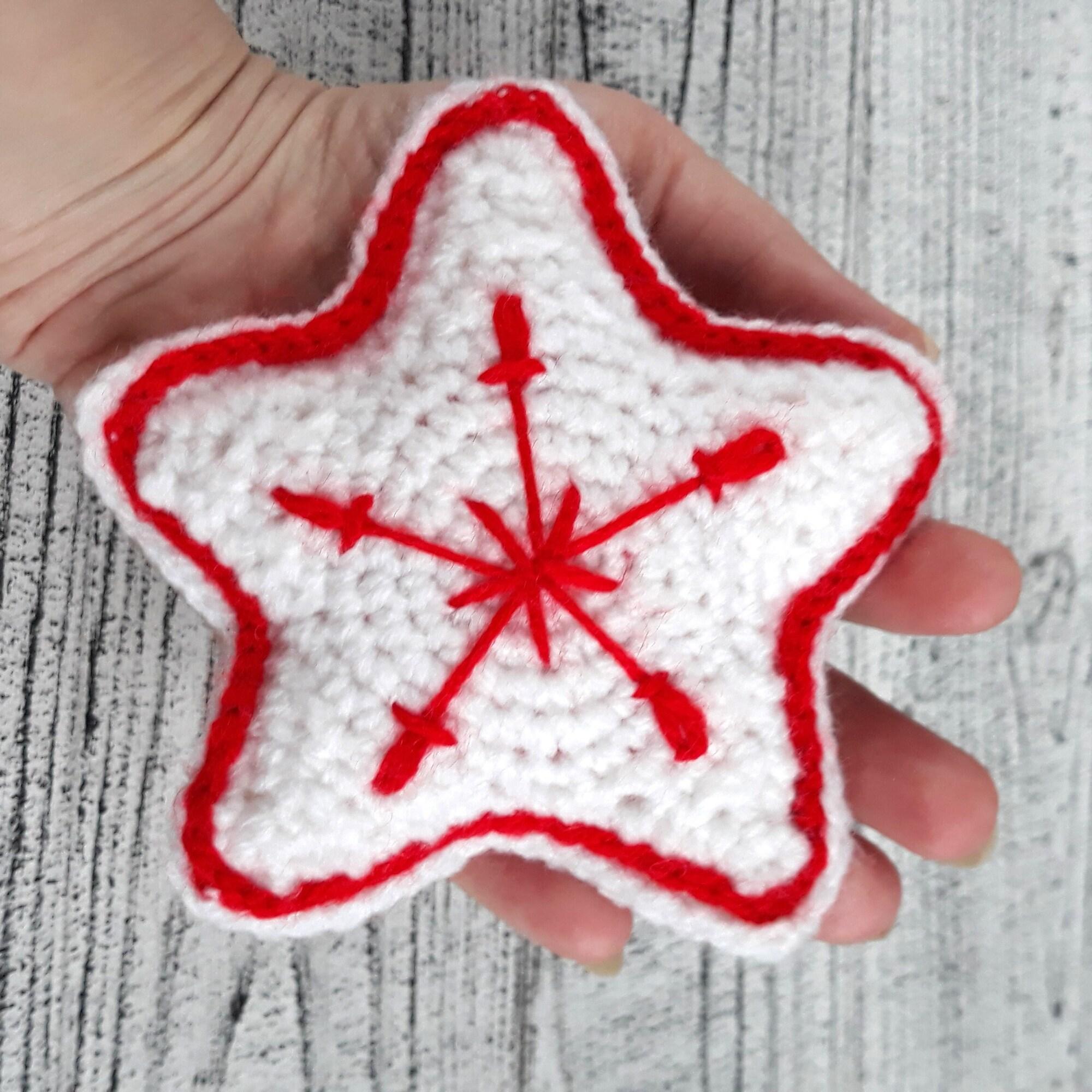 Crochet Christmas Star Ornament Pattern: DIY Xmas Decor (PDF file)