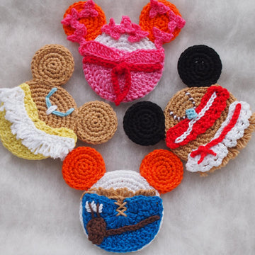 Giselle, Merida, Moana& Pocahontas Disney princess