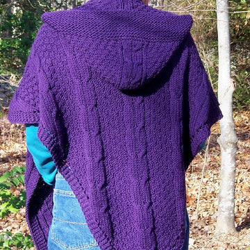 Plum Perfect Cabled Cape