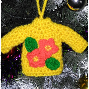 Yellow sweater ornament