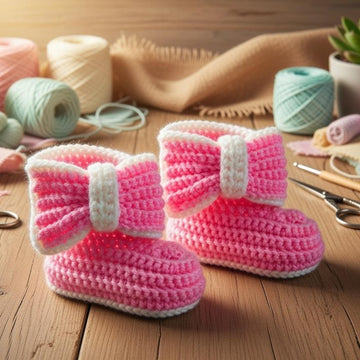 Crochet Baby Booties Pattern | Easy Converse Style Shoes PDF + Video Tutorial | Handmade Newborn Gift