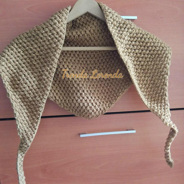 Bufanda triangular punto puff