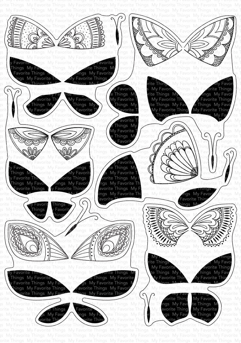 My Favorite Things Clear Stamps 6"X8" - Brilliant Butterflies