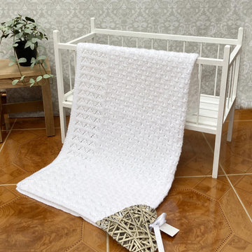 Square Christening Shawl Blanket Knitting Pattern #652