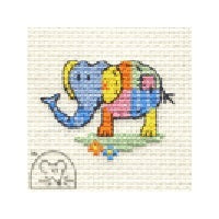 Mouseloft Stitchlets - Patchwork Elephant Cross Stitch Kit - 64mm