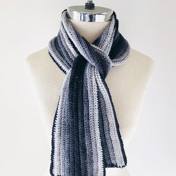 Classic Crochet Ribbed Scarf