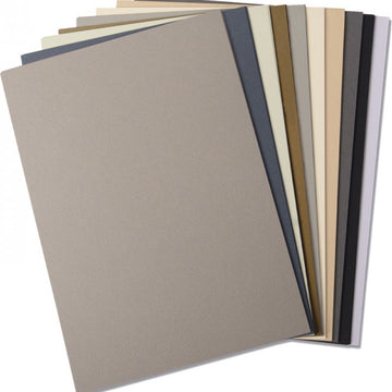 Sizzix Textured Cardstock Sheets A4 60/Pkg - Assorted Colors-Neutrals