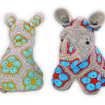 Robert the Baby-Rhino with African Flowers