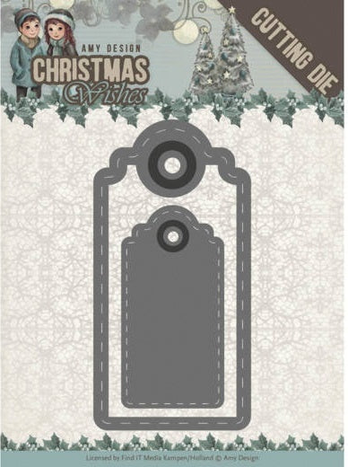Find It Trading Amy Design Die - Wishing Labels, Christmas Wishes