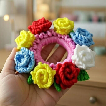Crochet Flower Scrunchie Pattern | PDF + Video Tutorial | Beginner