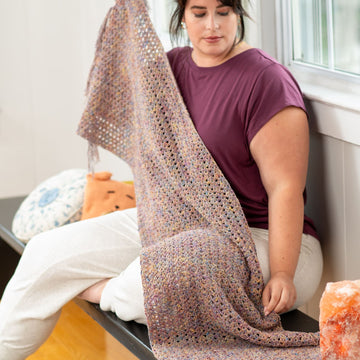 Chodron Shawl in Berroco Gaia - Downloadable PDF