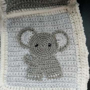 Elephant Applique Blanket