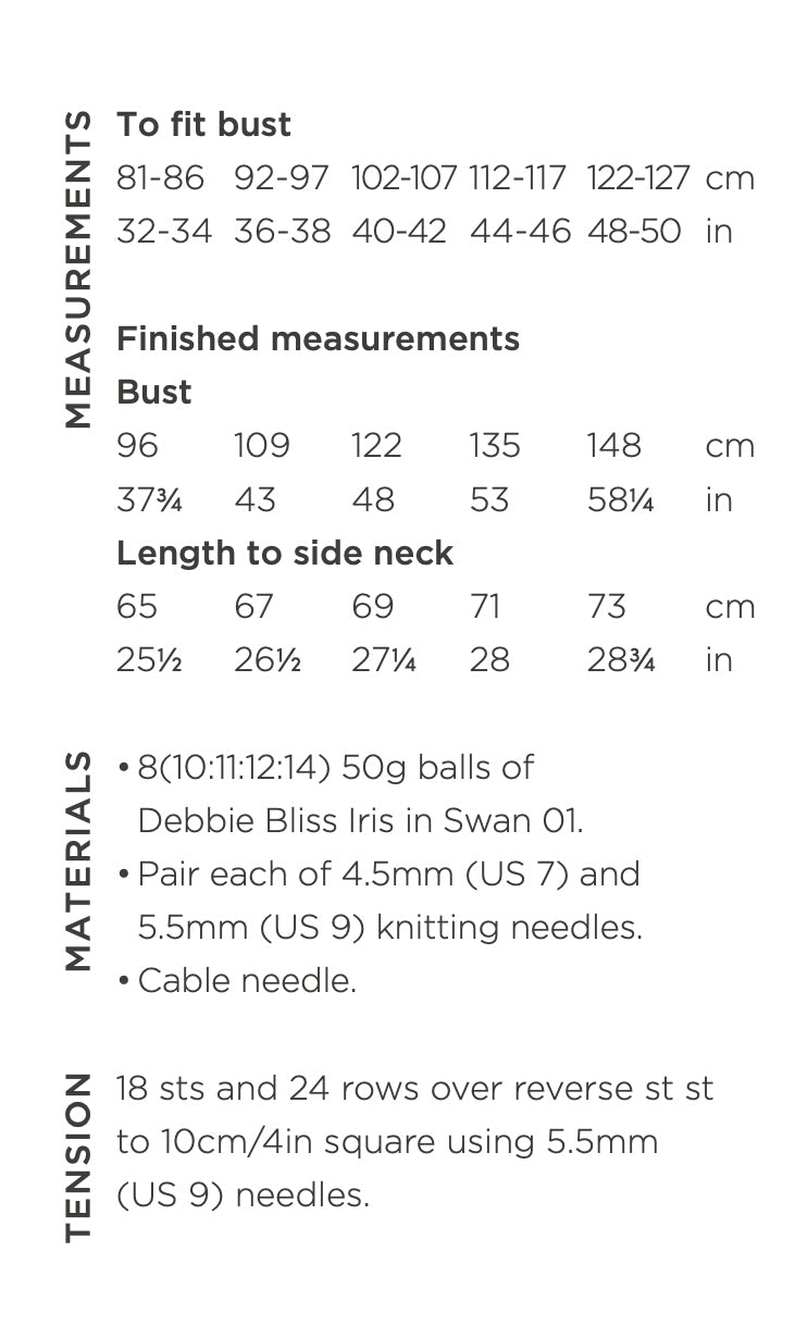Neve Top - Knitting Pattern For Women in Debbie Bliss Iris