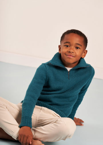 Mini Blue Sweater in Rowan Alpaca Soft DK PDF