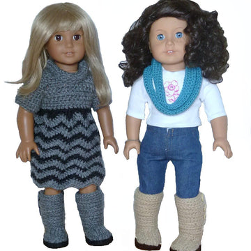 Mini Sweater Boots - 18" American Girl Doll Shoes
