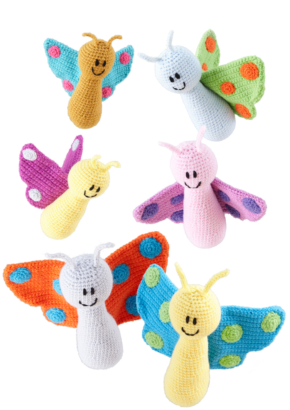 Crocheted Butterflies in King Cole Big Value DK 50g - 9160pdf - Downloadable PDF