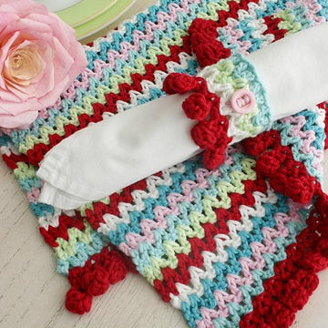 V-Stitch Placemat & Napkin Ring